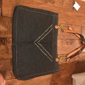 V Denim Bag